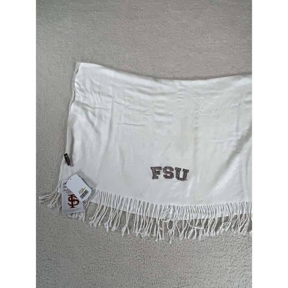 Collegiate‎ Fashionista  Florida State Seminoles Women's White Pashmina Scarf - Picture 2 of 9